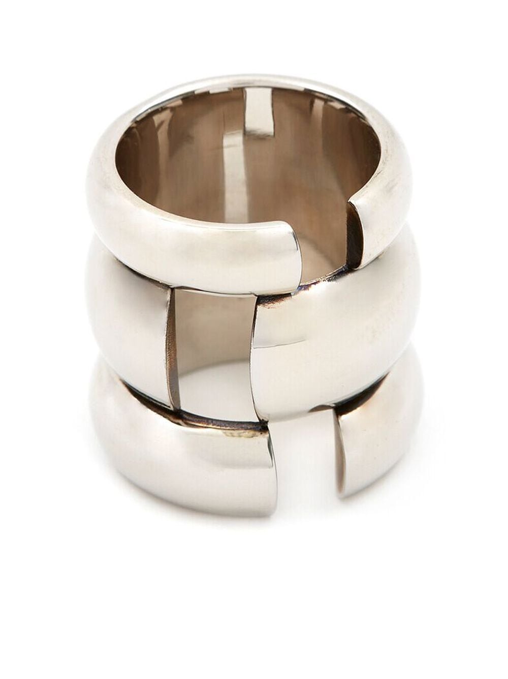 Alexander McQueen Broken stacked ring - Silver von Alexander McQueen