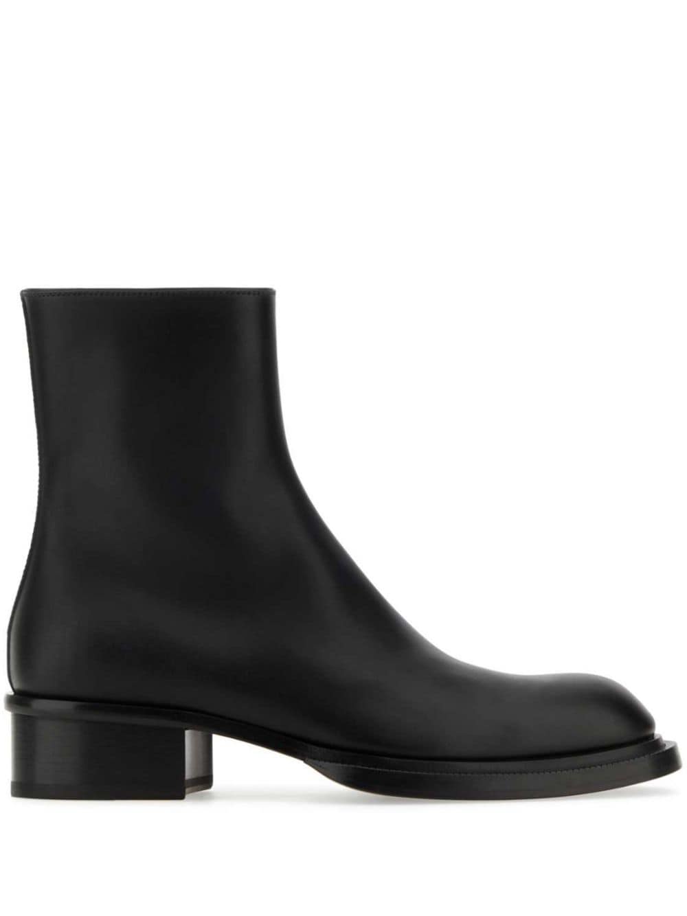 Alexander McQueen Cuban Stack leather boots - Black von Alexander McQueen