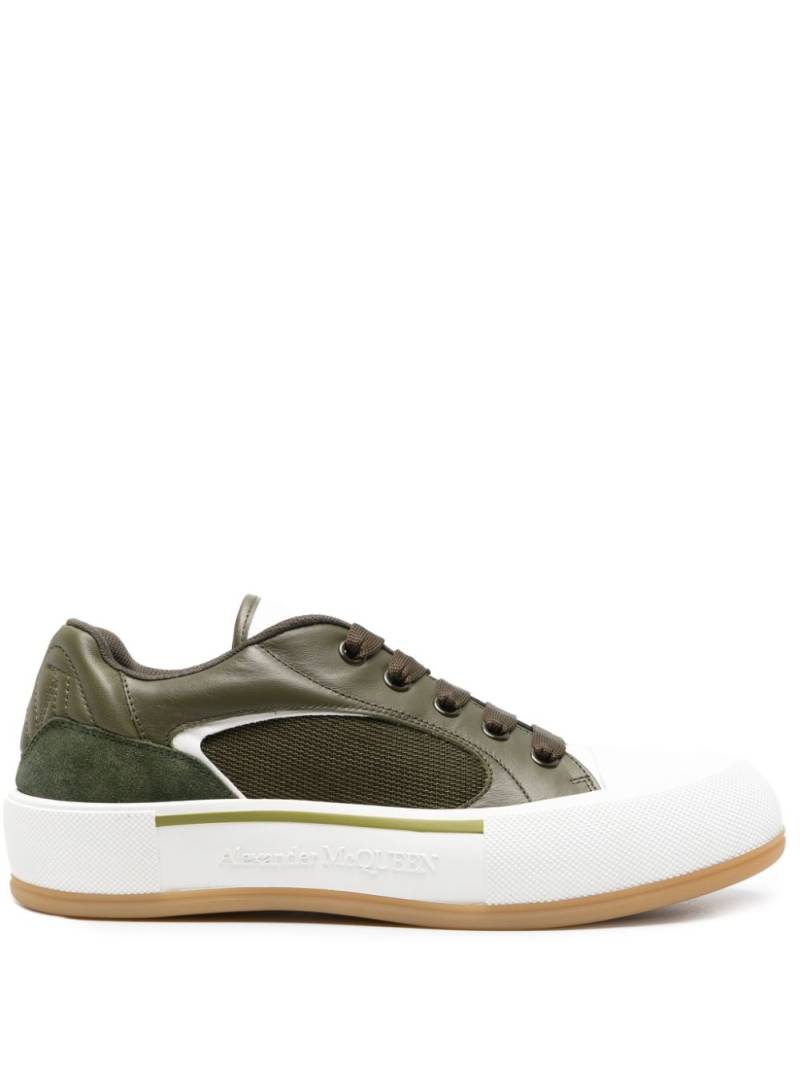 Alexander McQueen Deck Plimsoll leather sneakers - Green von Alexander McQueen