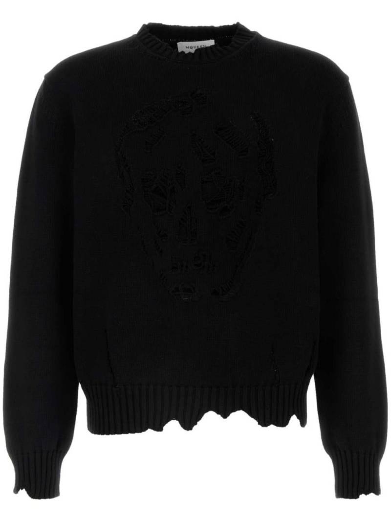 Alexander McQueen Distressed Skull sweater - Black von Alexander McQueen