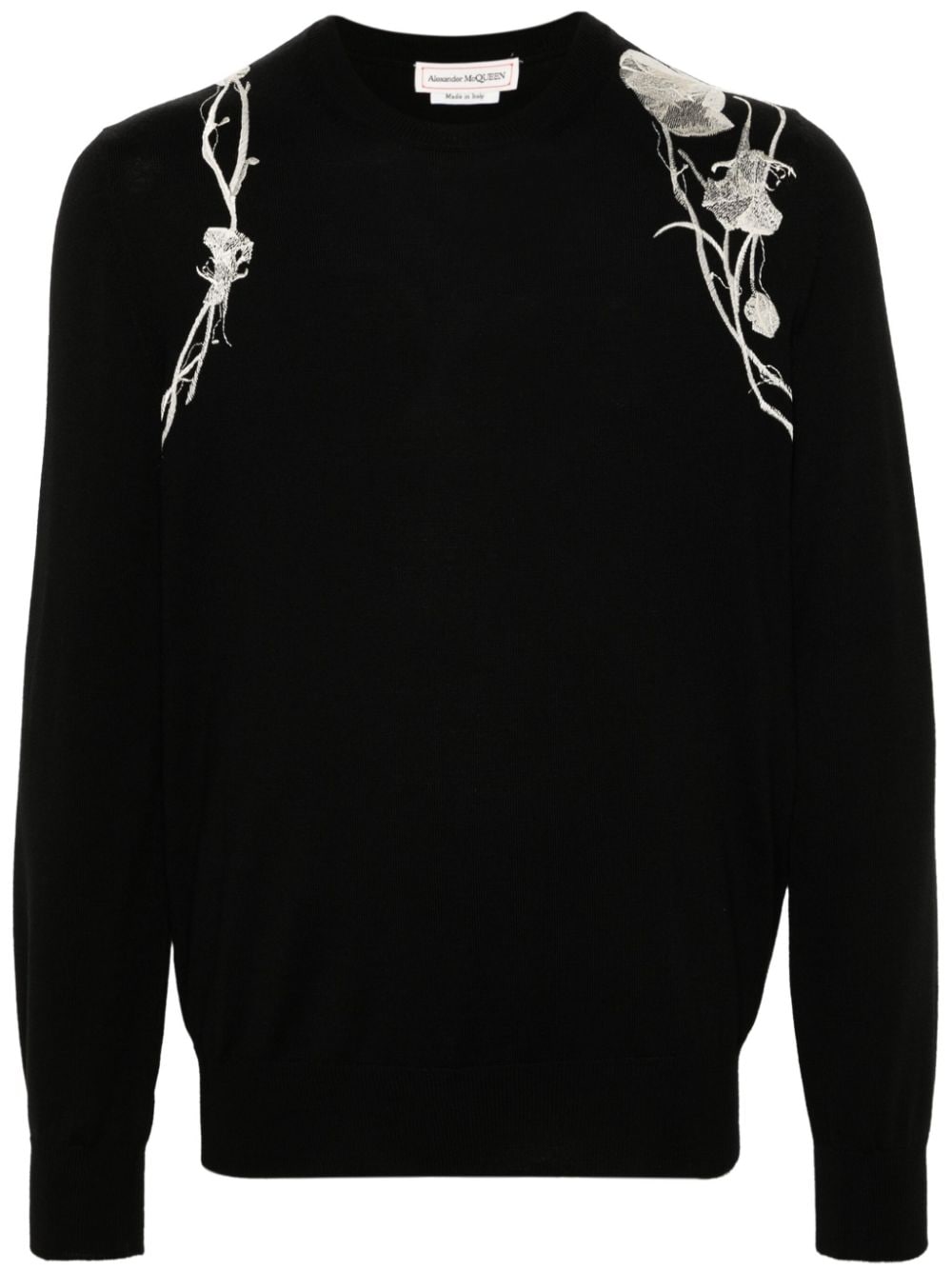 Alexander McQueen pressed flower harness sweater - Black von Alexander McQueen