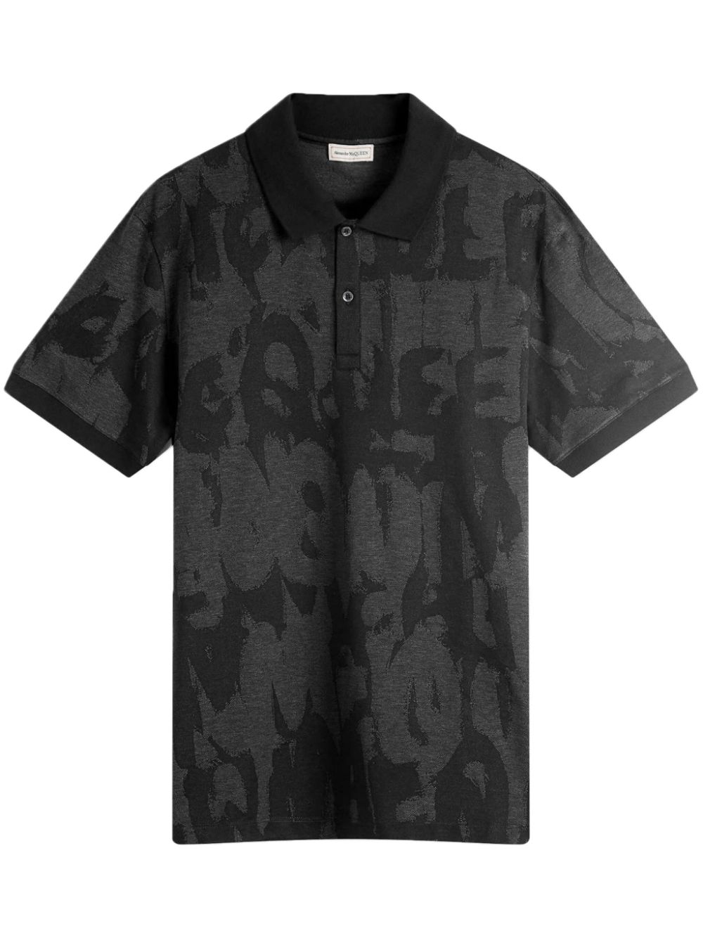 Alexander McQueen Graffiti polo shirt - Black von Alexander McQueen