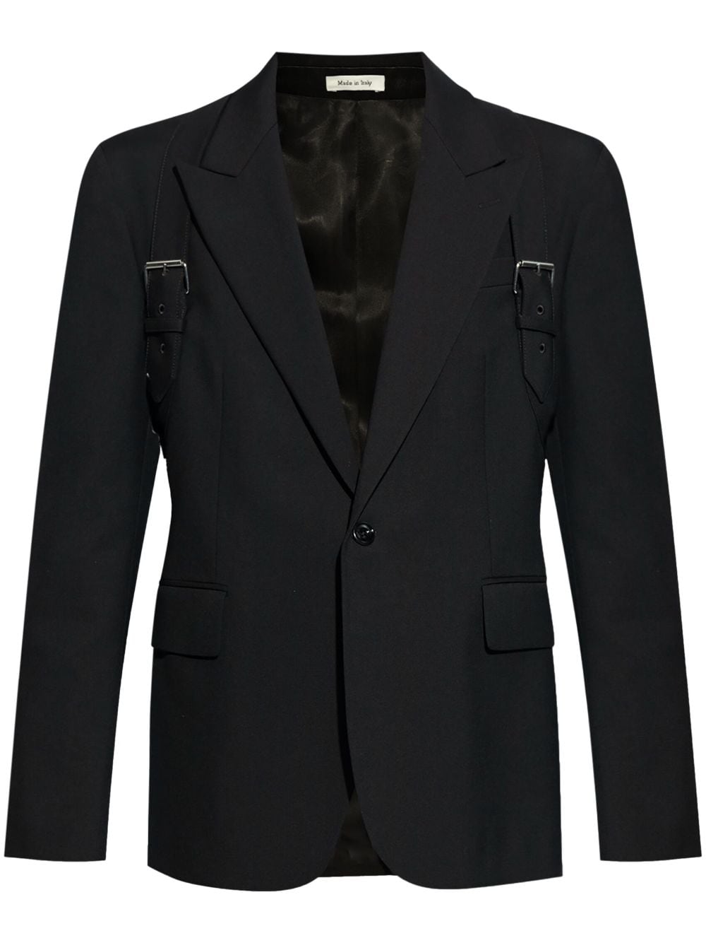 Alexander McQueen harness single-breasted blazer - Black von Alexander McQueen