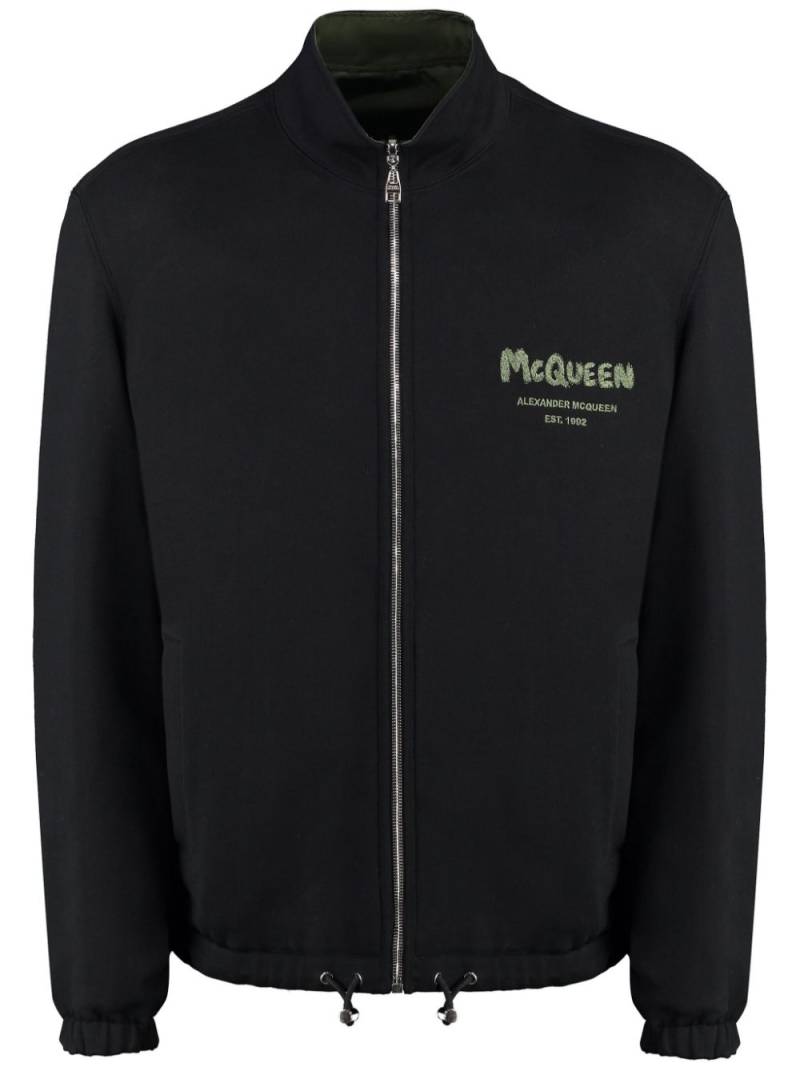 Alexander McQueen Graffiti reversible bomber jacket - Green von Alexander McQueen