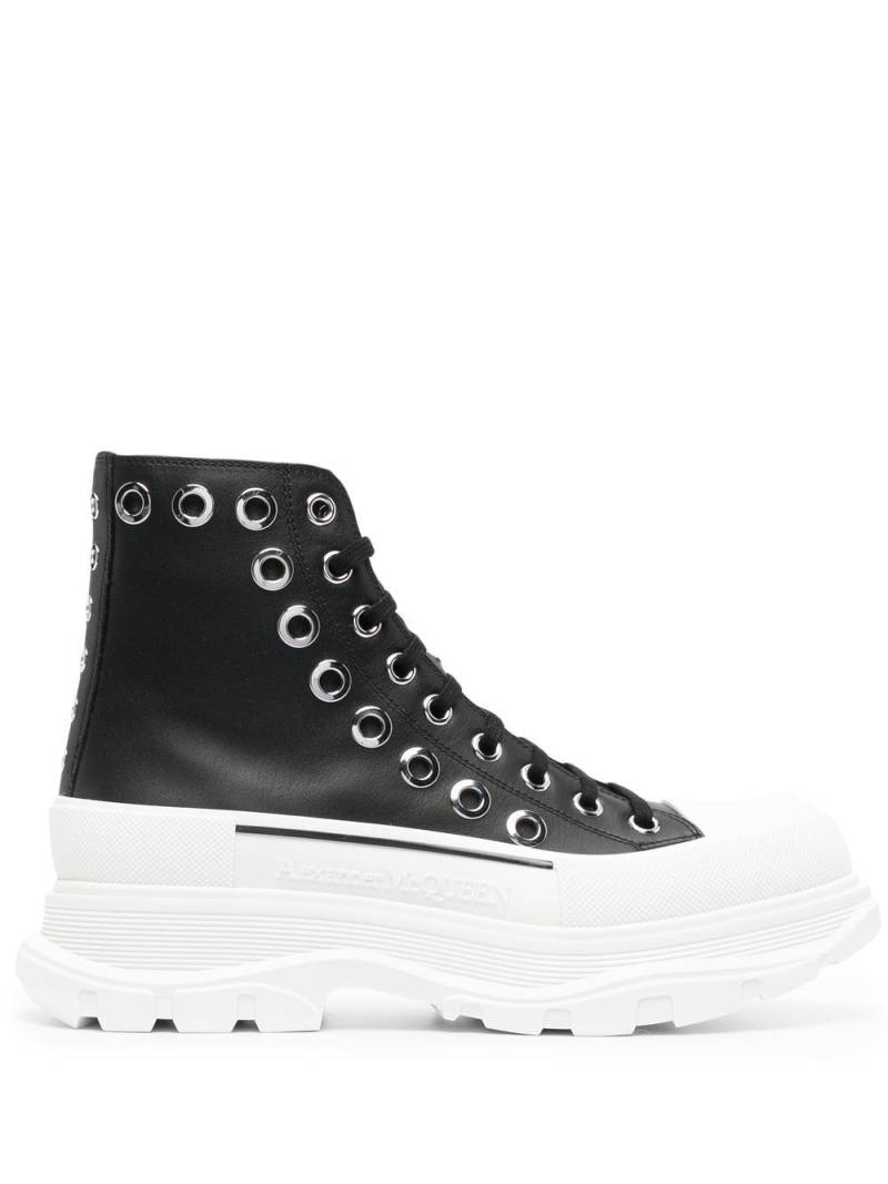 Alexander McQueen Joey eyelet-detail sneakers - Black von Alexander McQueen