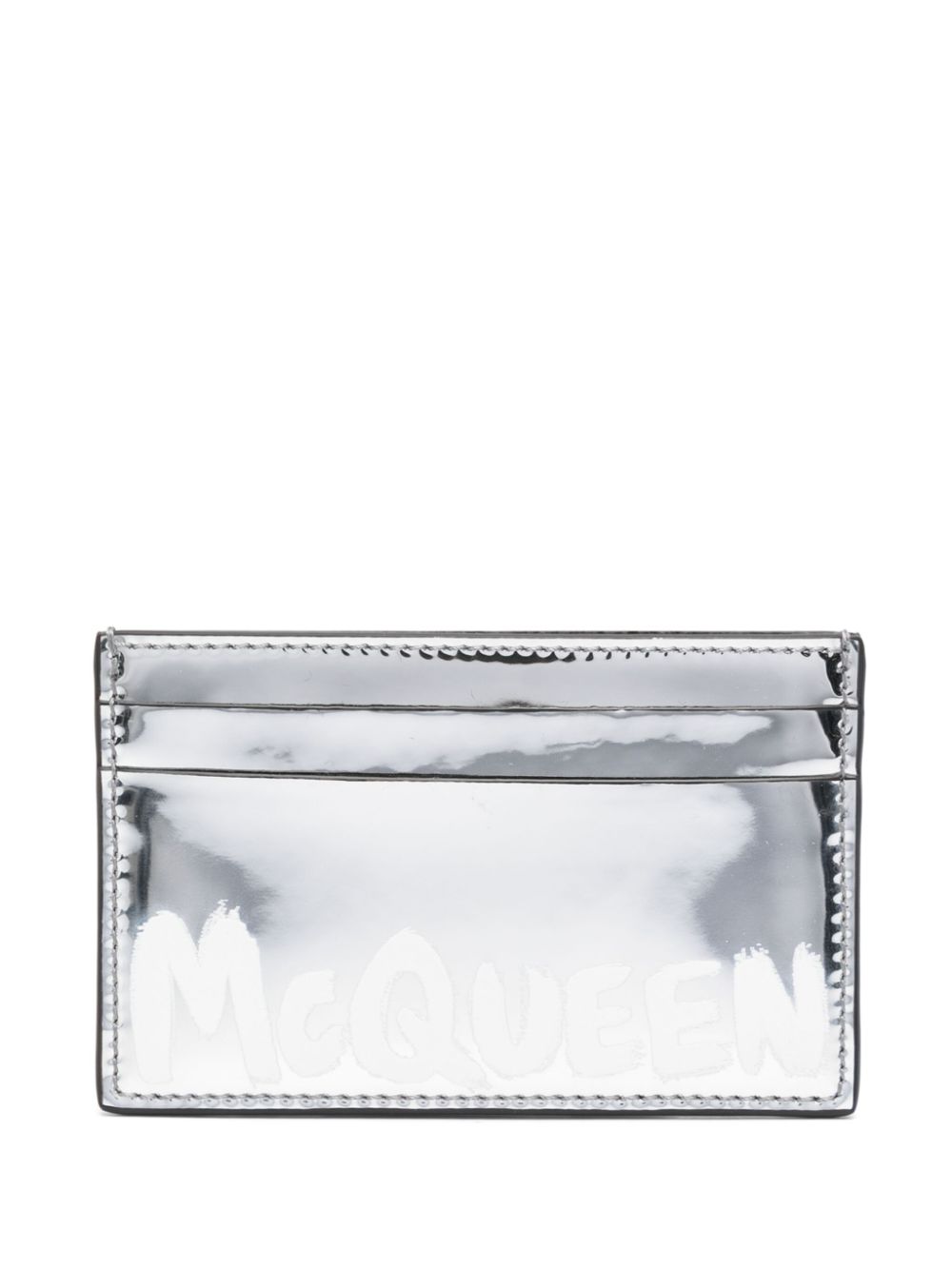 Alexander McQueen McQueen Graffiti card holder - Silver von Alexander McQueen