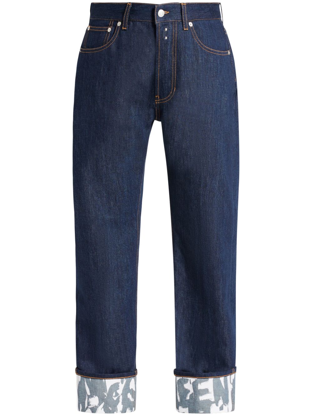 Alexander McQueen McQueen Graffiti straight jeans - Blue von Alexander McQueen