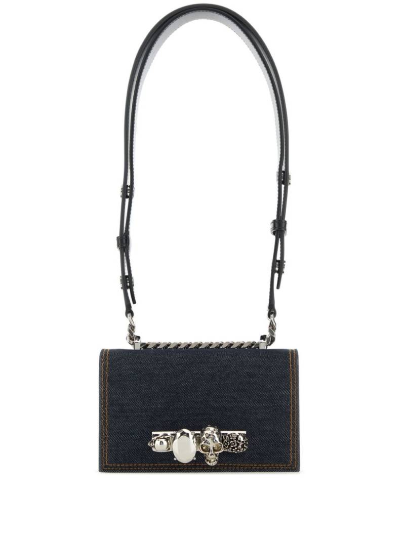 Alexander McQueen mini Jewelled crossbody bag - Blue von Alexander McQueen