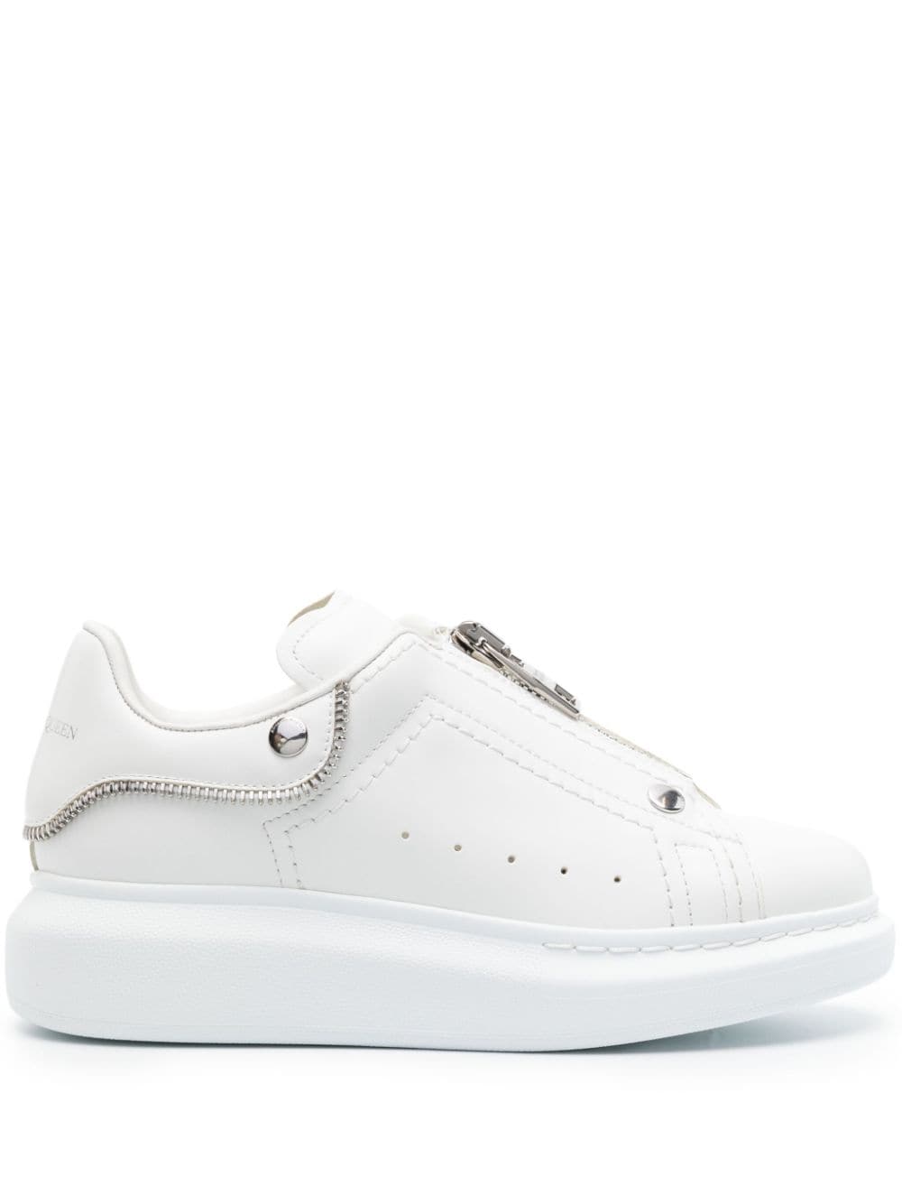 Alexander McQueen Oversized zip-up sneakers - White von Alexander McQueen