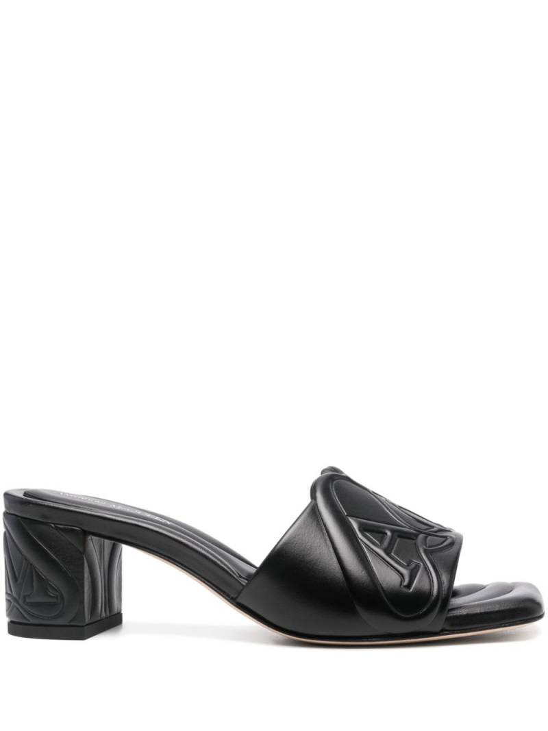 Alexander McQueen 65mm Seal mules - Black von Alexander McQueen