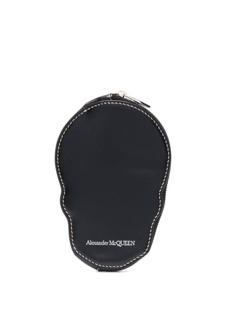 Alexander McQueen Skull all-around zip wallet - Black von Alexander McQueen