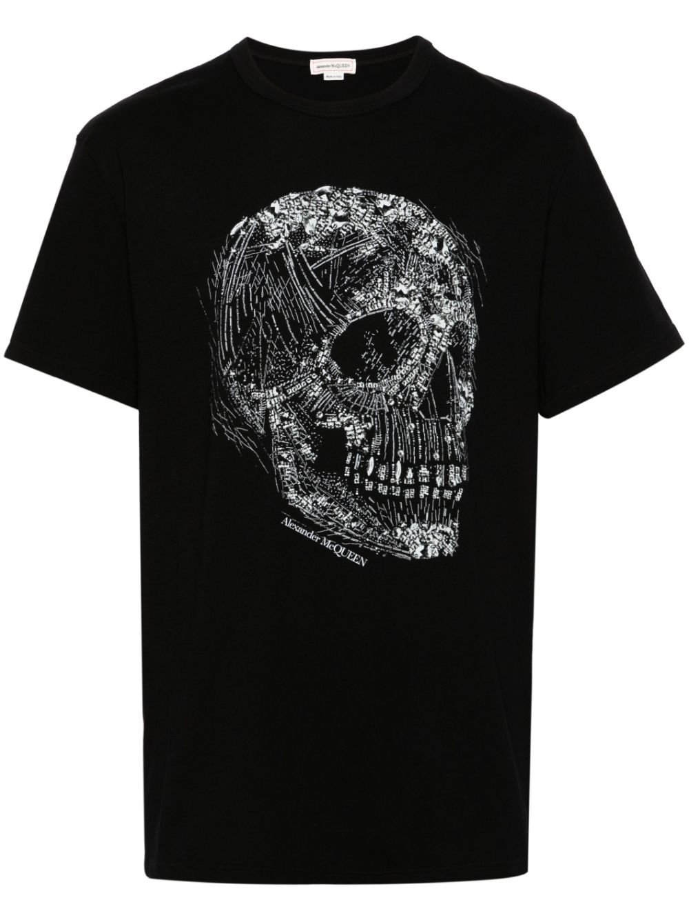 Alexander McQueen Crystal Skull cotton T-shirt - Black von Alexander McQueen