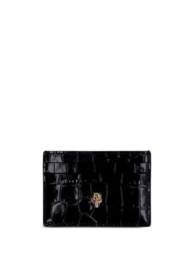 Alexander McQueen Skull stud cardholder - Black von Alexander McQueen