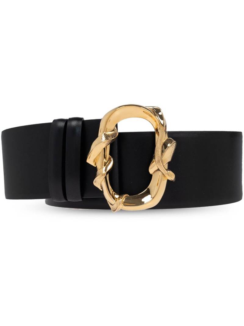 Alexander McQueen Snake-bucke belt - Black von Alexander McQueen