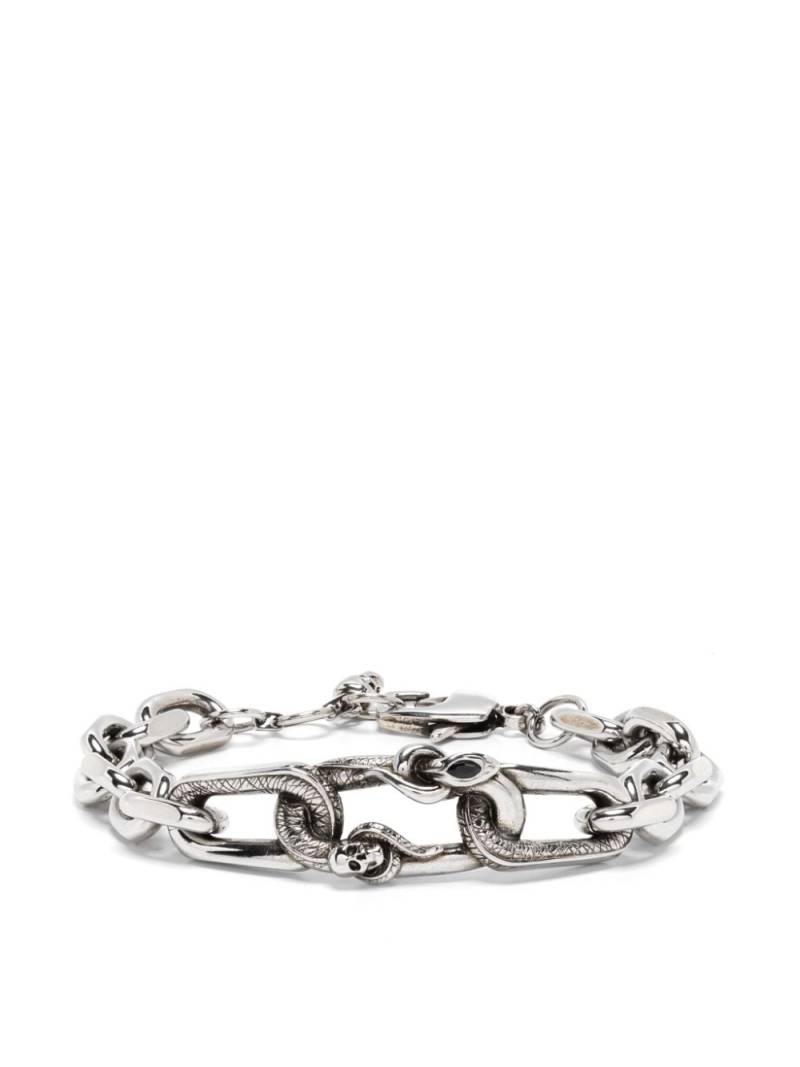 Alexander McQueen Snake & Skull chain bracelet - Grey von Alexander McQueen