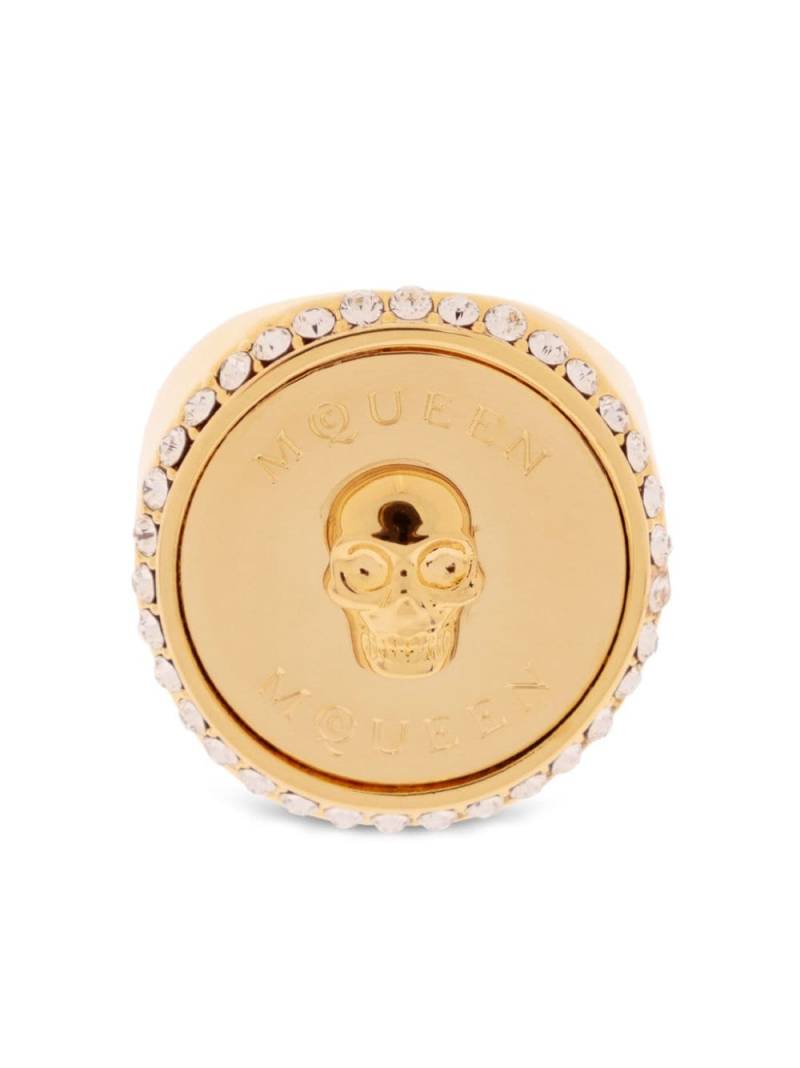 Alexander McQueen Sovereign Skull ring - Gold von Alexander McQueen