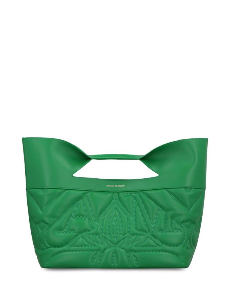 Alexander McQueen The Bow leather small bag - Green von Alexander McQueen