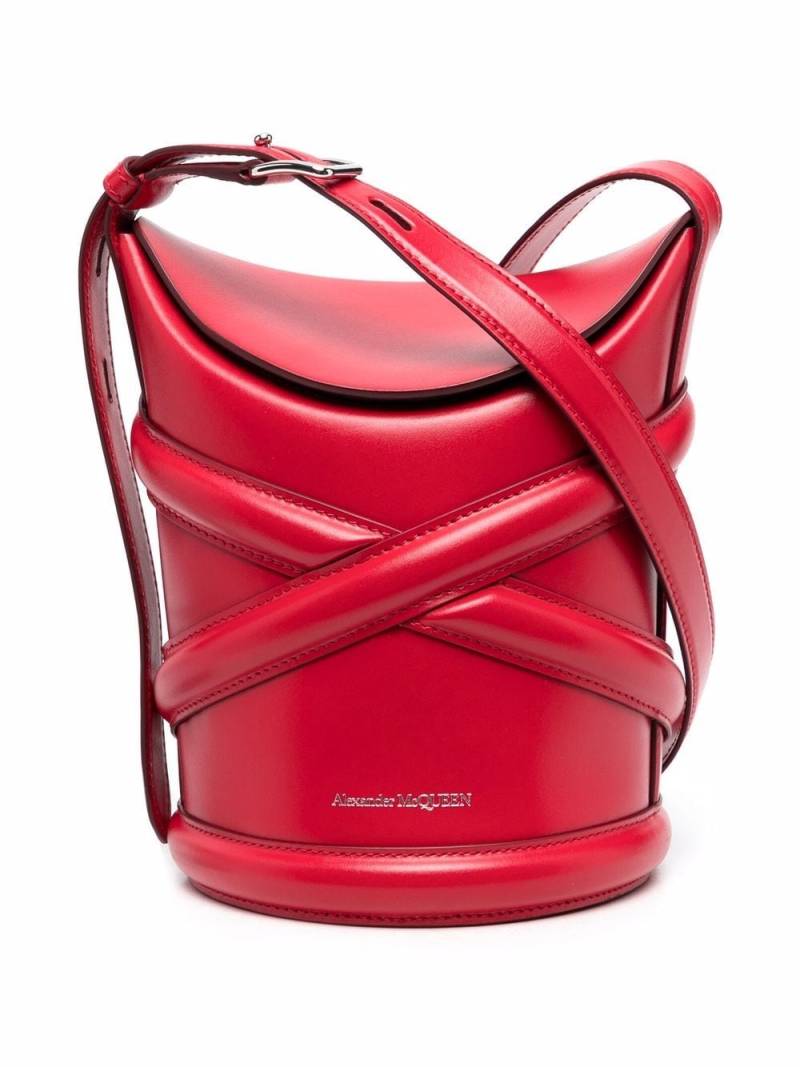 Alexander McQueen The Curve bucket bag - Red von Alexander McQueen