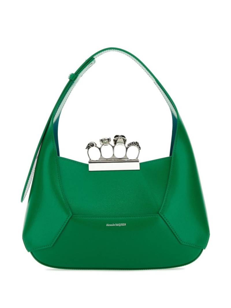 Alexander McQueen The Jewelled Hobo leather shoulder bag - Green von Alexander McQueen