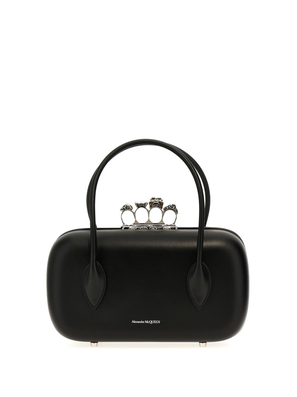 Alexander McQueen The Reverse leather tote bag - Black von Alexander McQueen