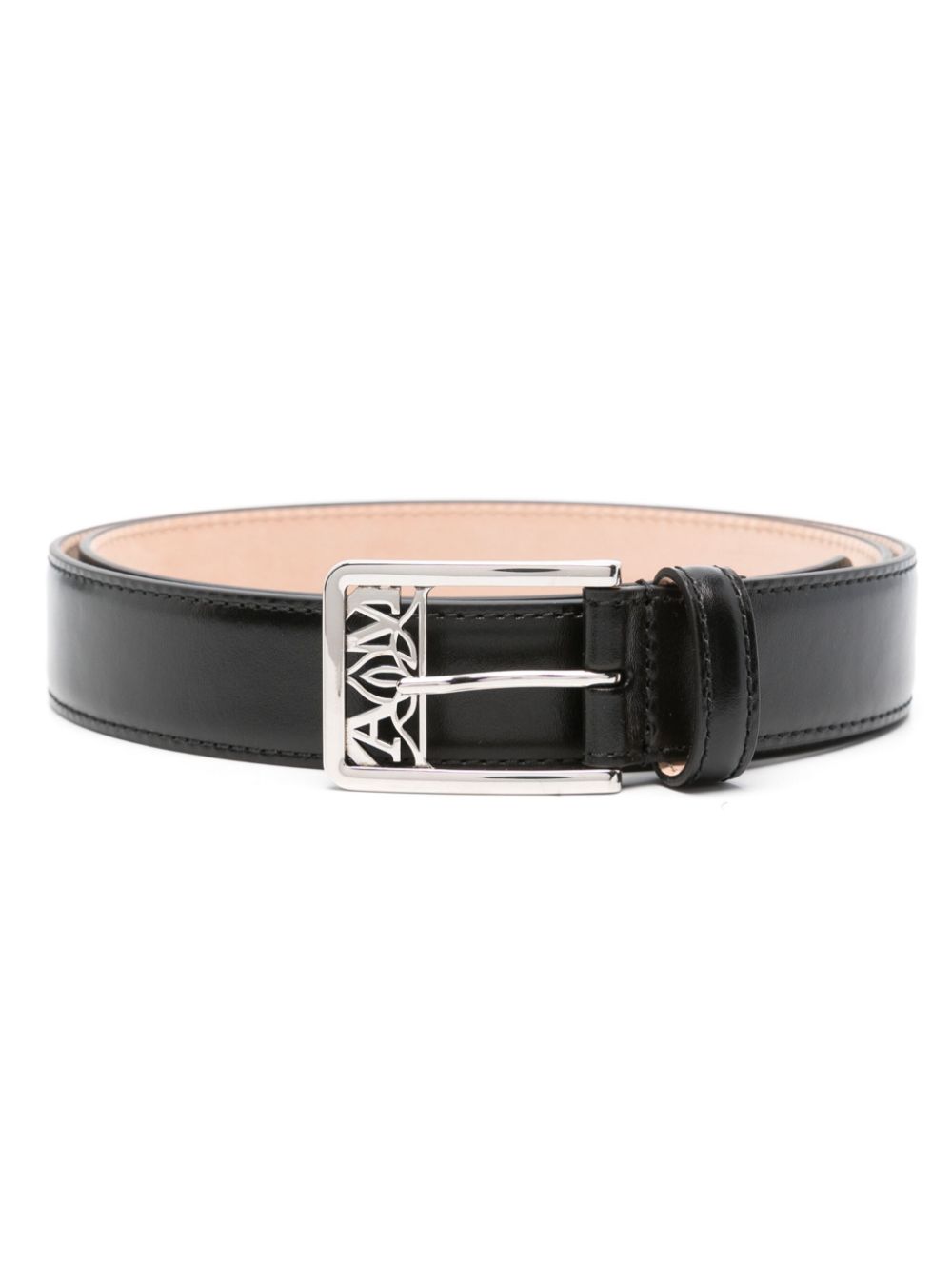 Alexander McQueen The Seal buckle belt - Black von Alexander McQueen