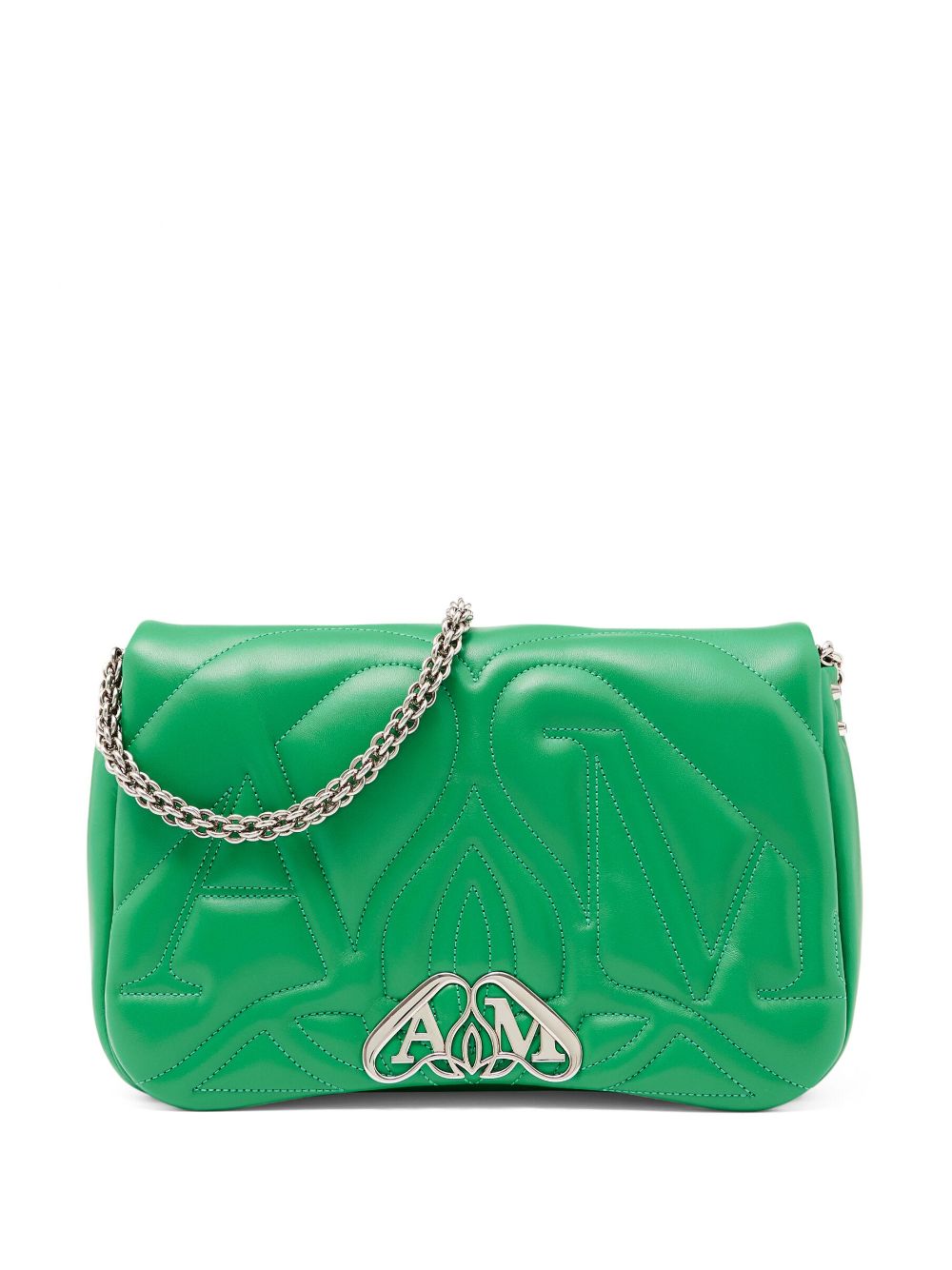 Alexander McQueen The Seal leather shoulder bag - Green von Alexander McQueen