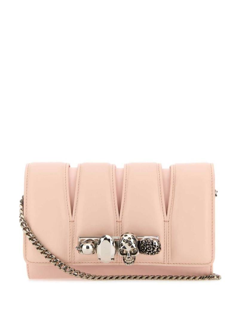 Alexander McQueen The Slash leather clutch bag - Pink von Alexander McQueen