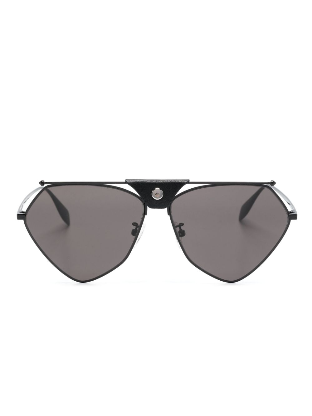 Alexander McQueen Top Piercing geometric-frame sunglasses - Black von Alexander McQueen