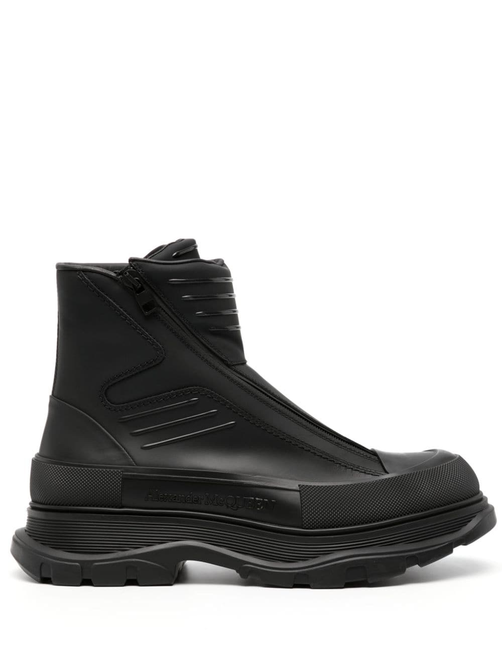 Alexander McQueen Tread Slick 45mm leather boots - Black von Alexander McQueen