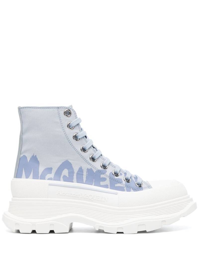 Alexander McQueen Tread Slick high-top sneakers - Blue von Alexander McQueen