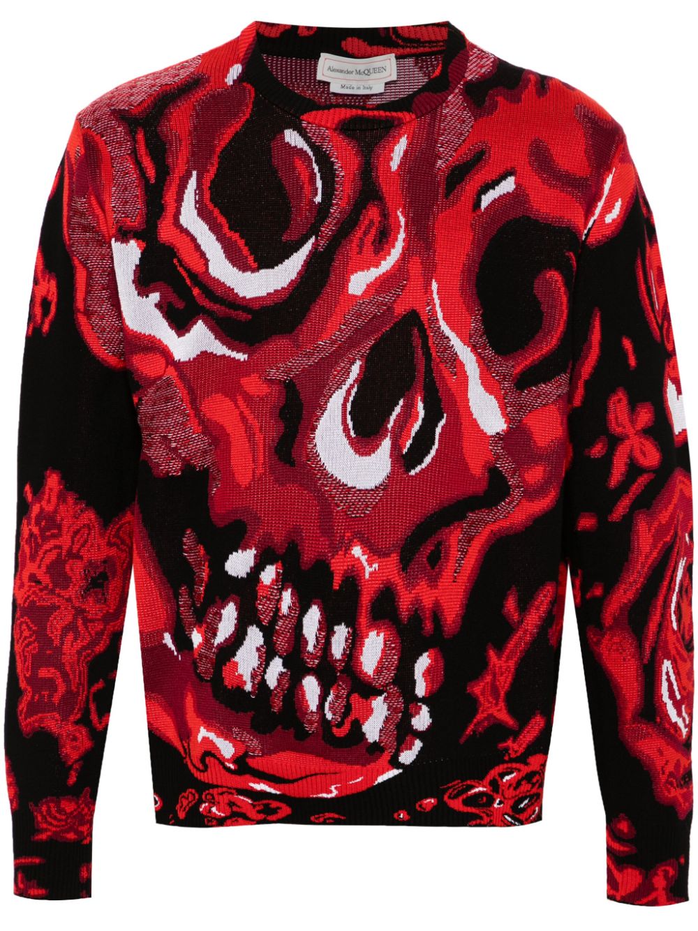 Alexander McQueen Wax Flower Skull sweater - Red von Alexander McQueen