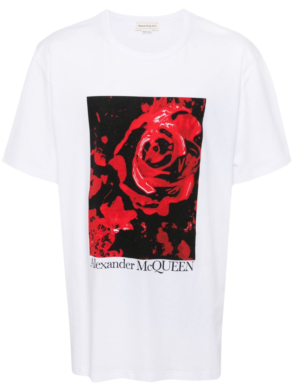 Alexander McQueen Wax Flower-print T-shirt - White von Alexander McQueen