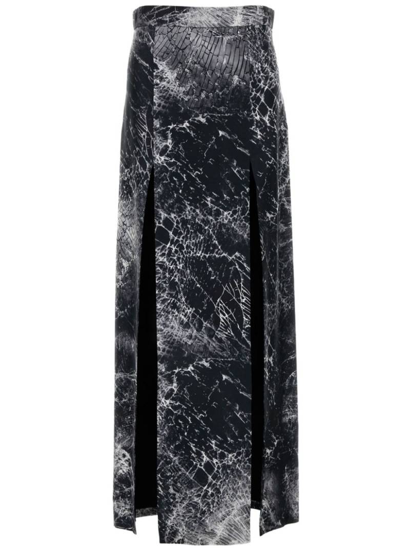 Alexander McQueen abstract-print skirt - Black von Alexander McQueen