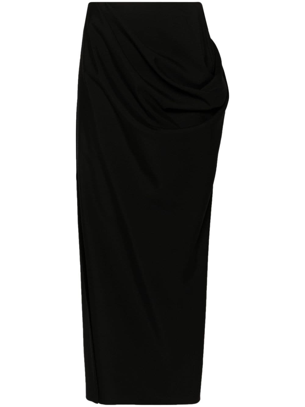 Alexander McQueen asymmetric high-waisted maxi skirt - Black von Alexander McQueen