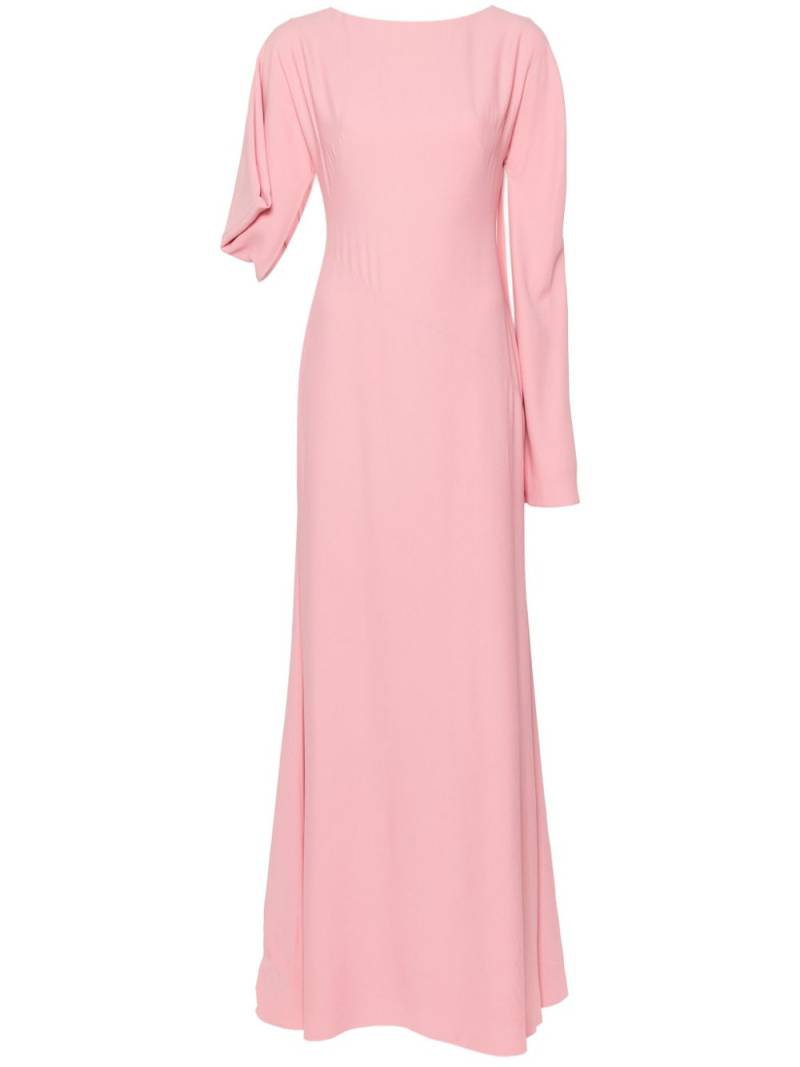 Alexander McQueen asymmetric-sleeves crepe maxi dress - Pink von Alexander McQueen