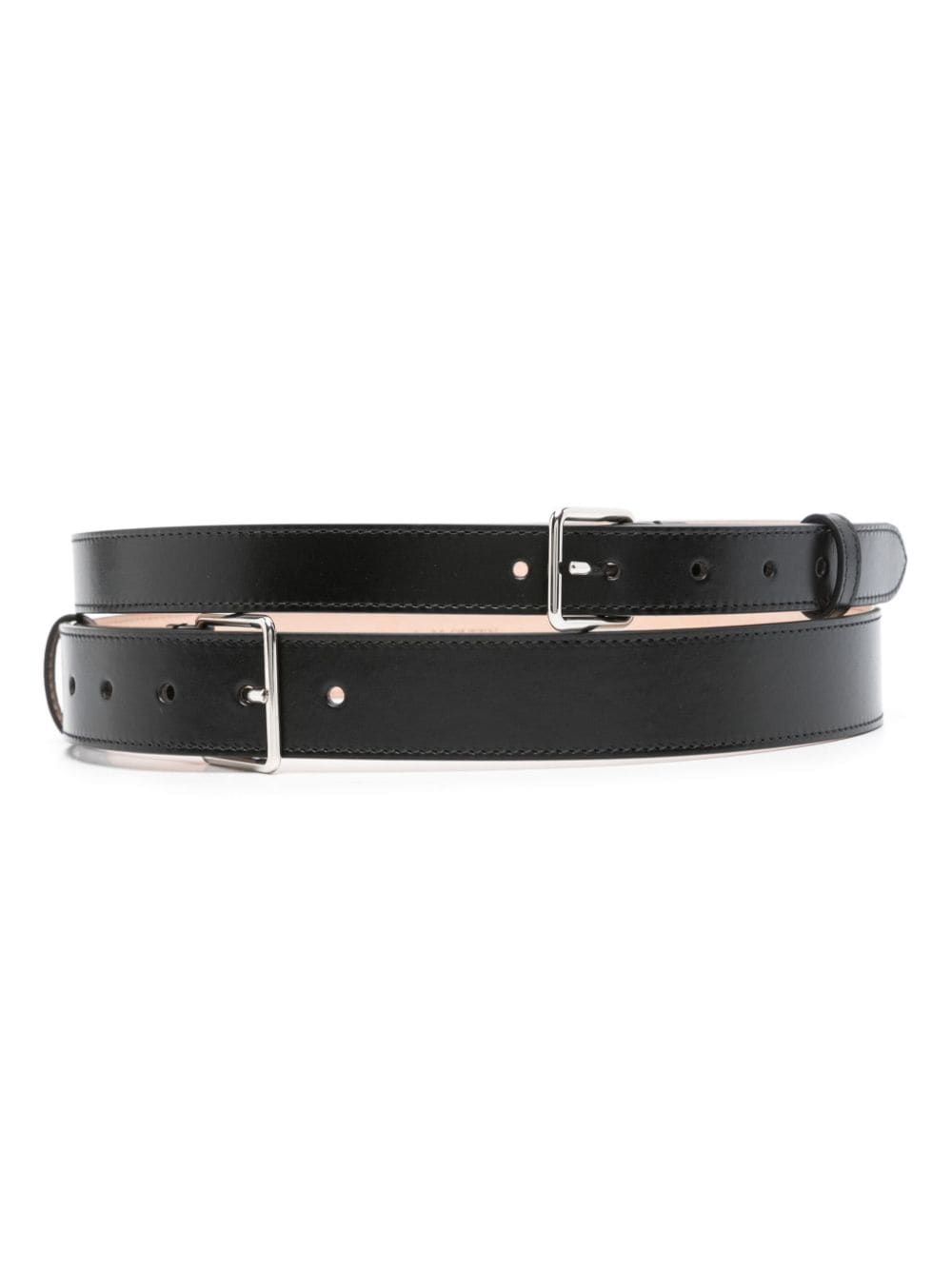 Alexander McQueen Double belt - Black von Alexander McQueen