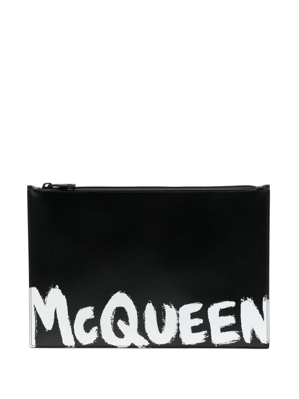 Alexander McQueen Graffiti-print clutch bag - Black von Alexander McQueen