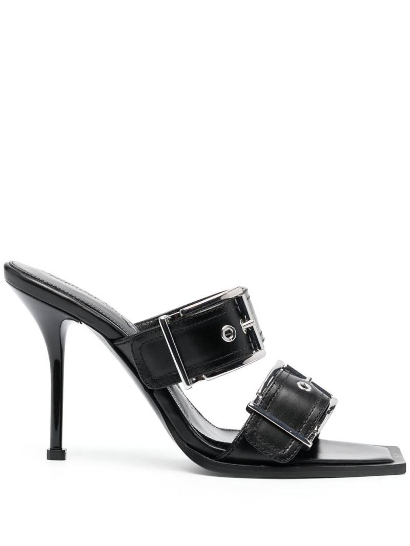 Alexander McQueen 100mm buckled leather sandals - Black von Alexander McQueen