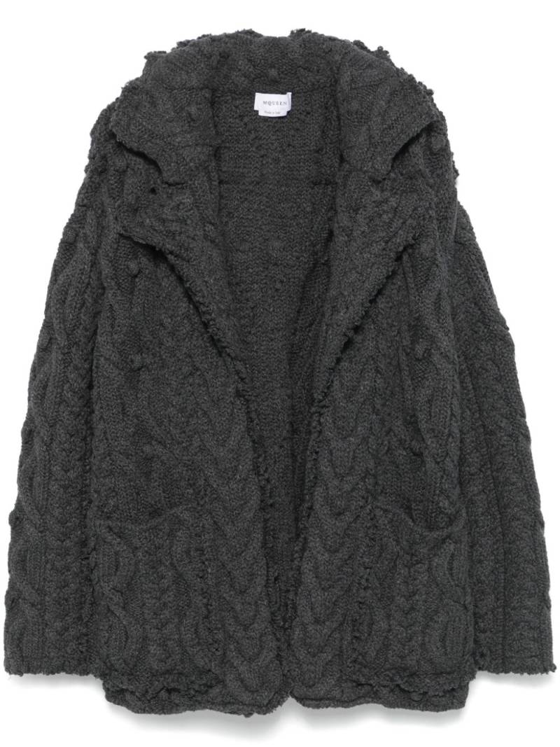 Alexander McQueen cable-knit cardigan - Grey von Alexander McQueen