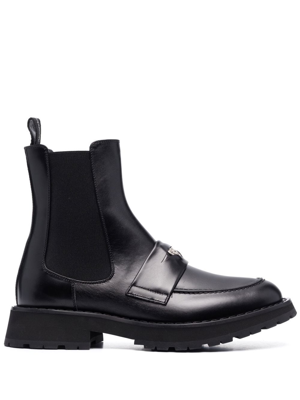 Alexander McQueen calf leather chelsea boots - Black von Alexander McQueen