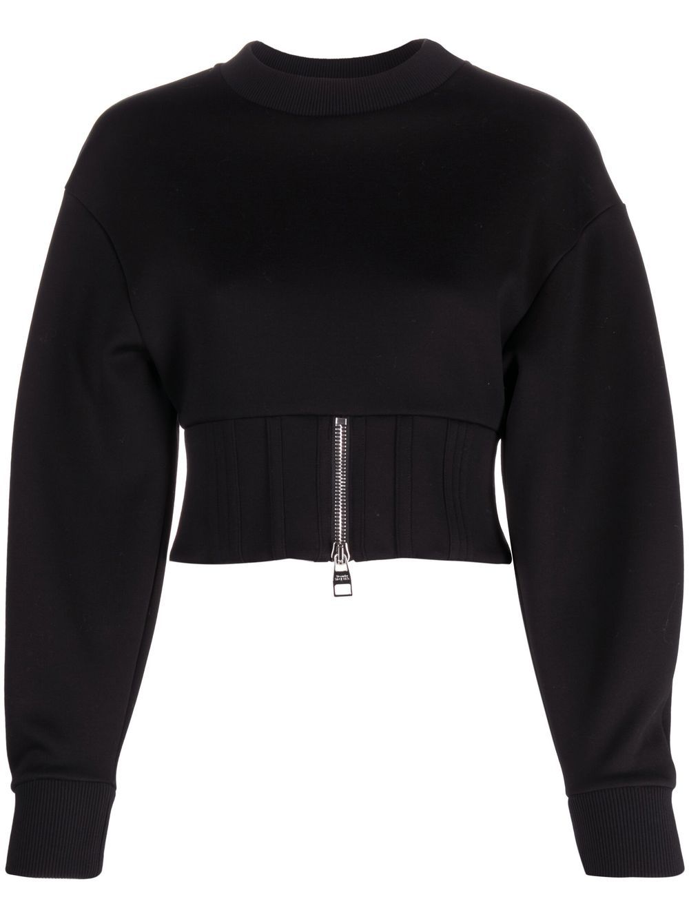 Alexander McQueen cocoon-sleeve zipped sweatshirt - Black von Alexander McQueen