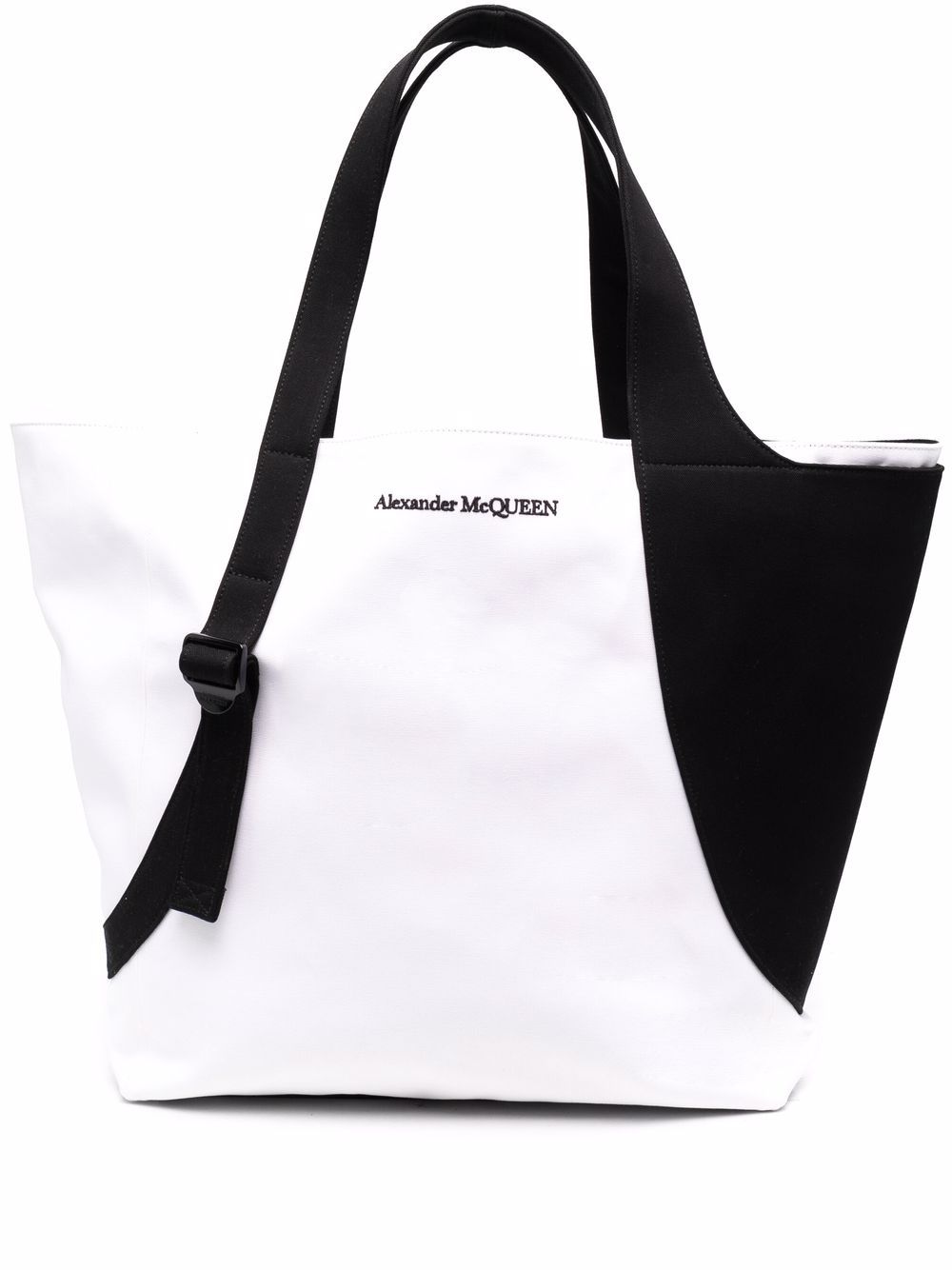 Alexander McQueen colour-block tote bag - White von Alexander McQueen