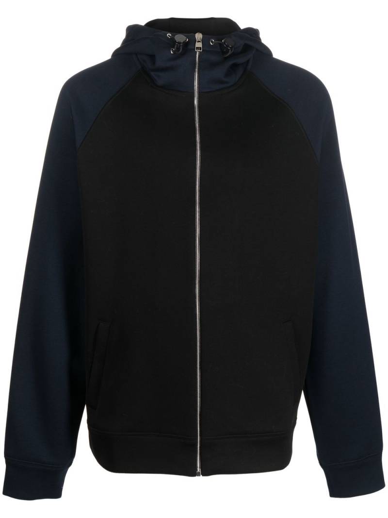 Alexander McQueen colour-block zip-up hoodie - Black von Alexander McQueen