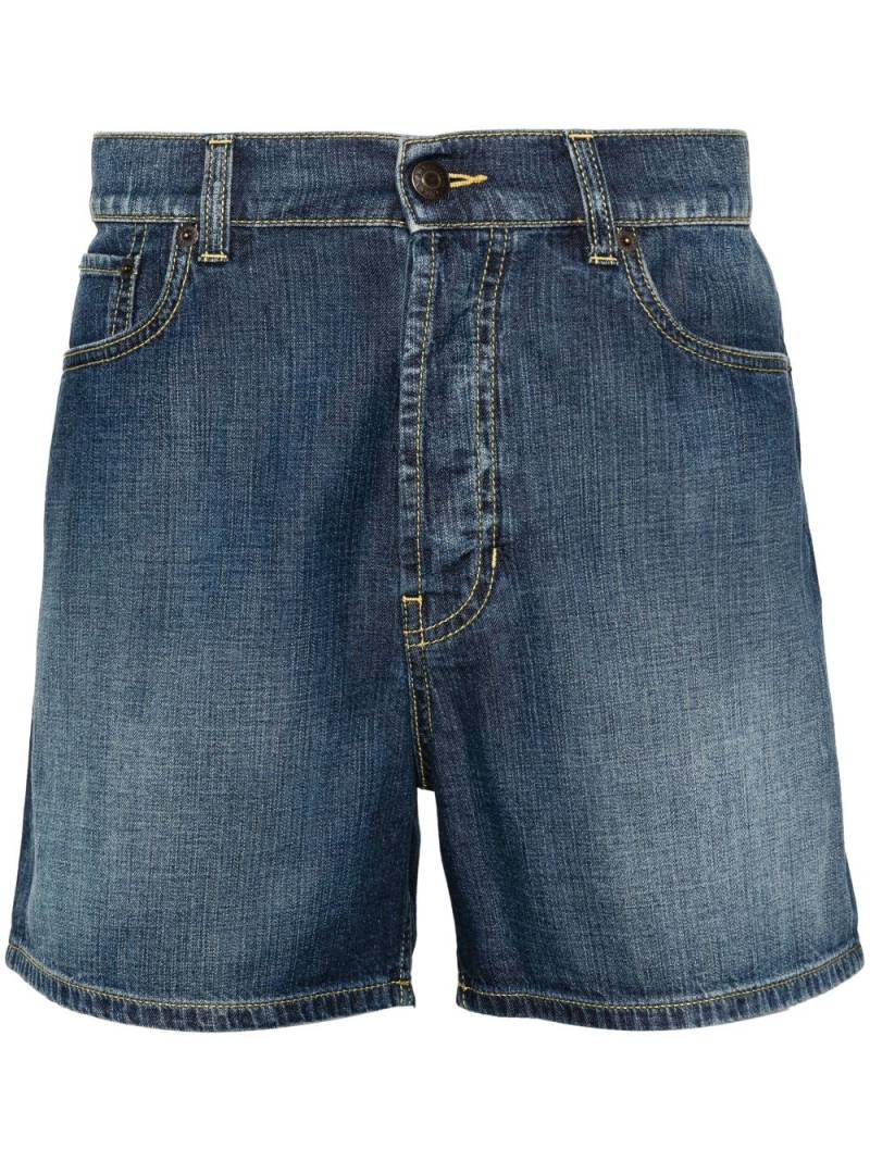 Alexander McQueen contrast-stitching denim shorts - Blue von Alexander McQueen