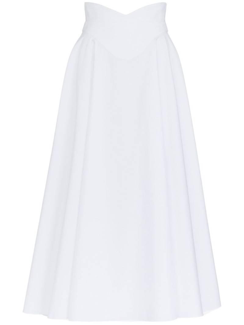 Alexander McQueen corset midi skirt - White von Alexander McQueen