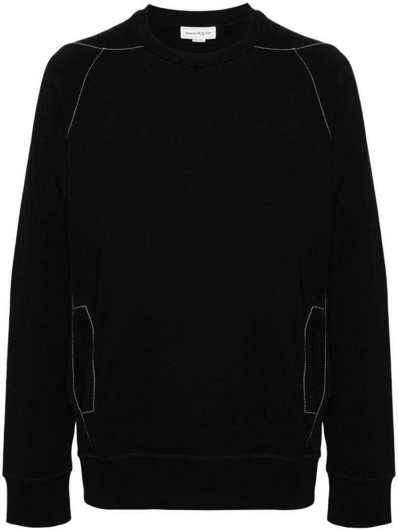 Alexander McQueen cotton jersey sweatshirt - Black von Alexander McQueen