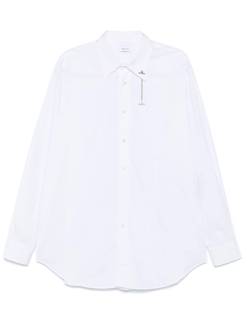 Alexander McQueen cross-bar chain shirt - White von Alexander McQueen