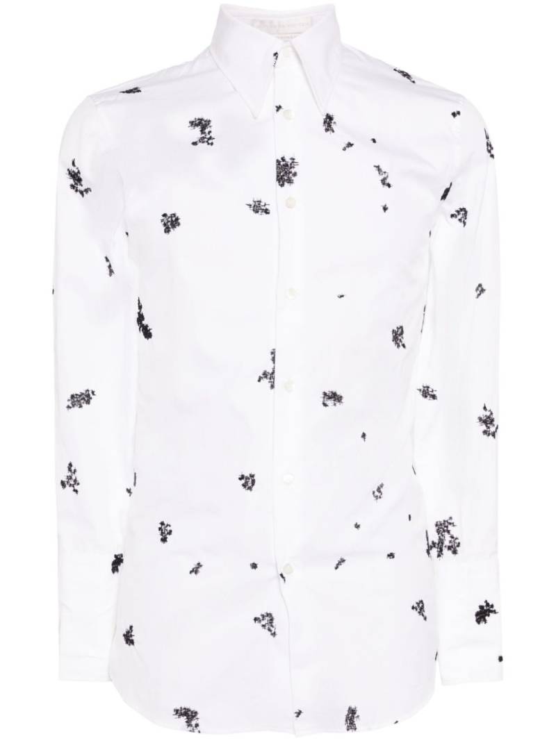 Alexander McQueen crosshatch-print cotton shirt - White von Alexander McQueen