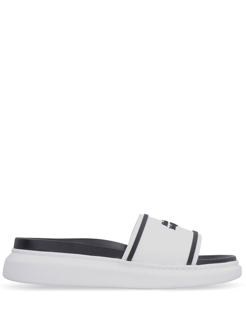 Alexander McQueen logo-debossed slides - White von Alexander McQueen