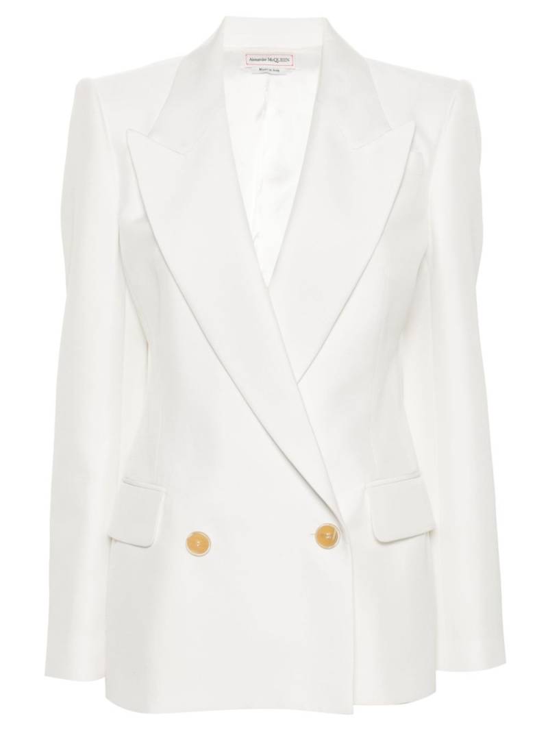 Alexander McQueen double-breasted blazer - White von Alexander McQueen